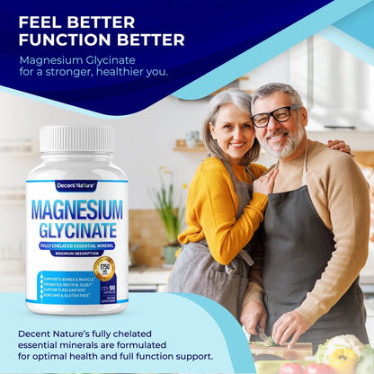 Magnesium Glycinate 525Mg Elemental Magnesium Supplement 90 Capsules